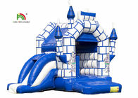 ब्लू 0.55 मिमी पीवीसी तिरपाल बच्चे स्लाइड के साथ Inflatable कूद महल