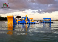 गर्मी - वयस्कों और बच्चों के लिए वेल्डिंग विशाल ब्लू 30 * 25 मीटर Inflatable पानी पार्क