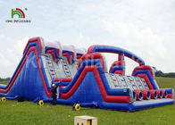 ब्लू 4 लेन Inflatable खेल खेल / सैन्य बाधा बाधा कोर्स