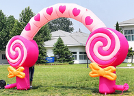 महोत्सव के लिए गुलाबी बच्चों के जन्मदिन की पार्टी सजावट Inflatable कैंडी फ्लॉस आर्क