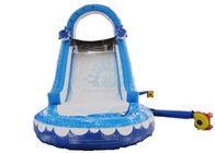 डबल और चौगुनी सिलाई नीली और सफेद के साथ मिनी Inflatable पानी स्लाइड